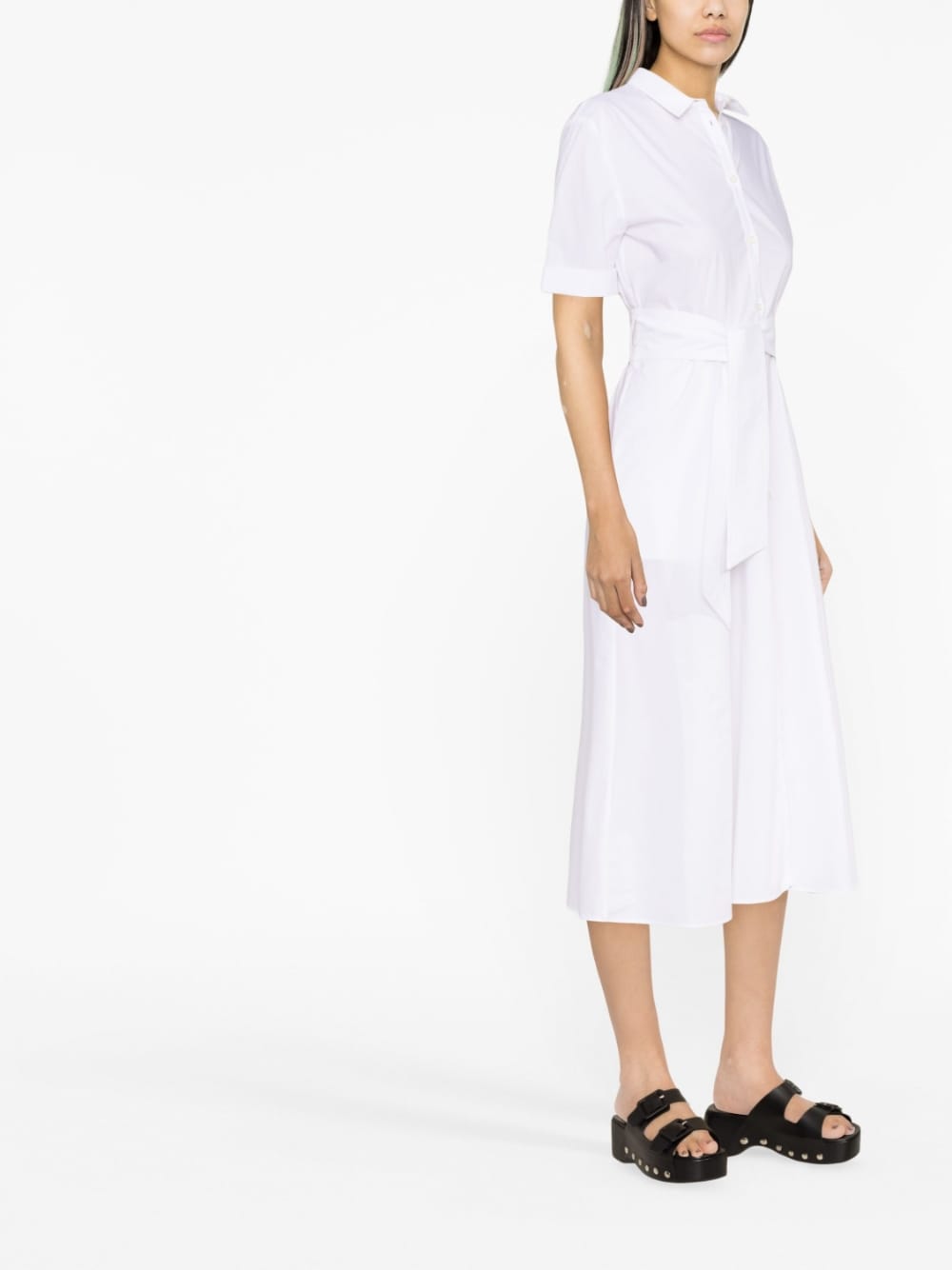 Woolrich WOOLRICH- Belted Long Cotton Poplin Shirt Dress