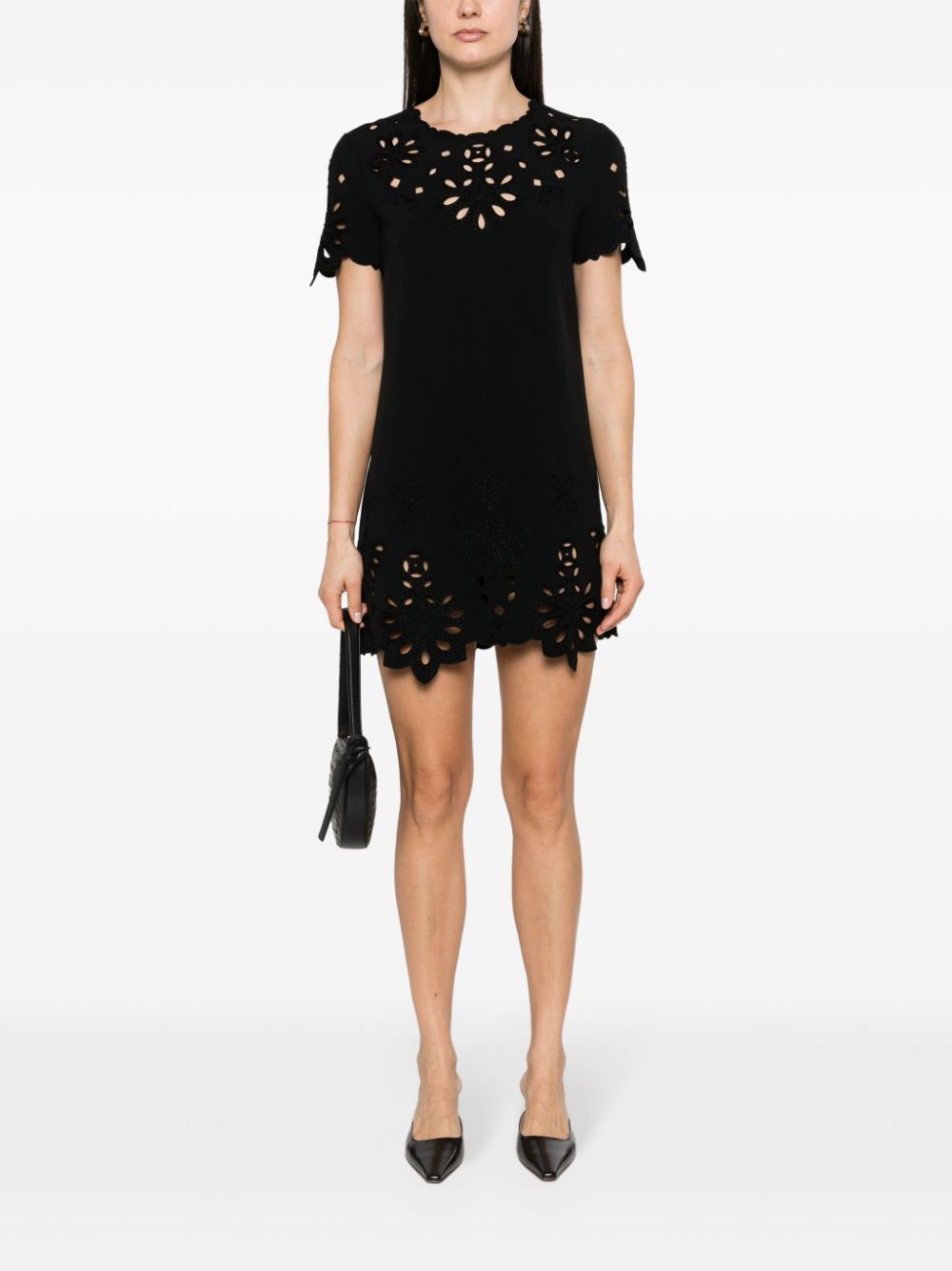 Ermanno Scervino ERMANNO SCERVINO- Embroidered Cotton Short Dress