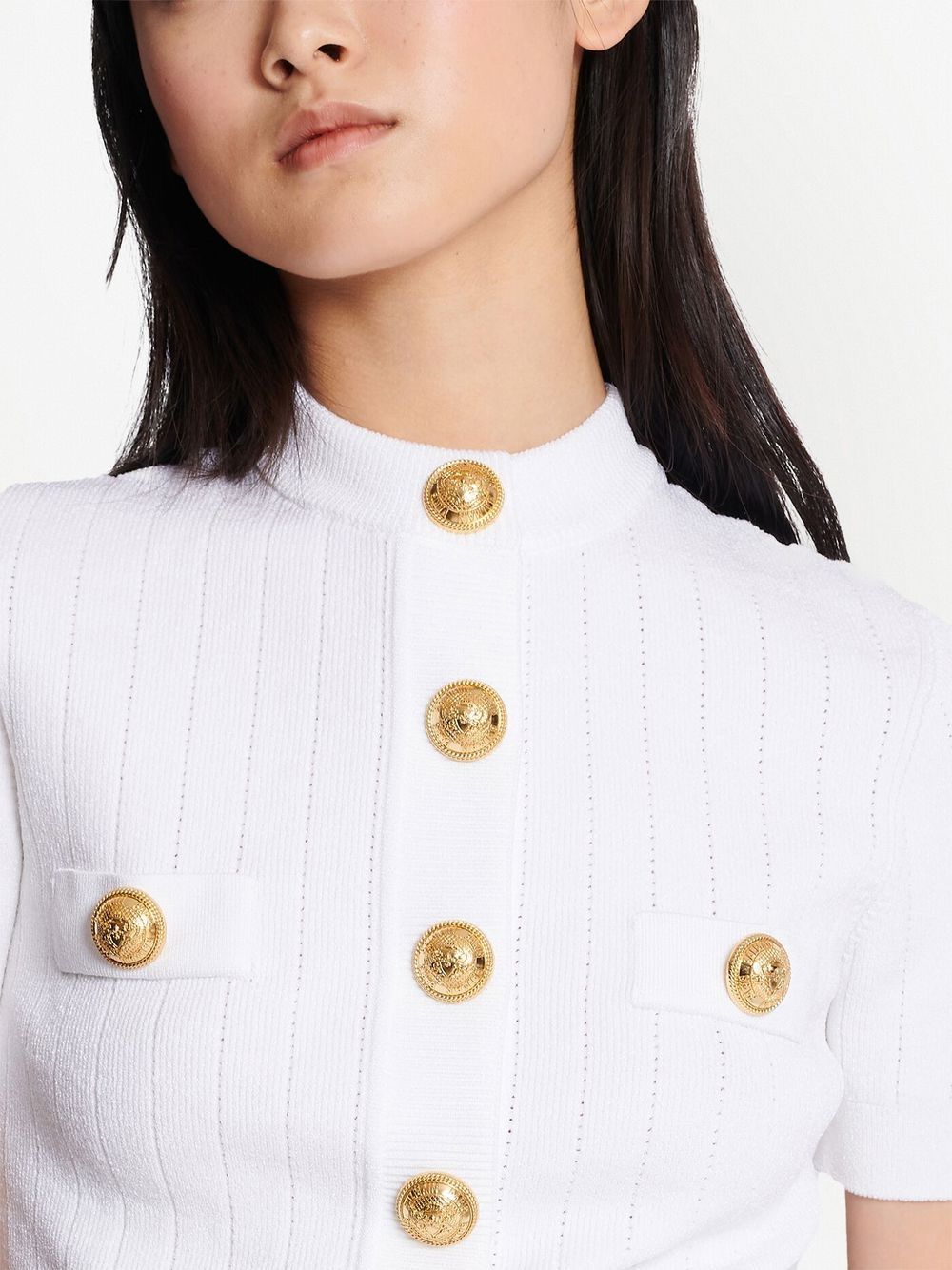 Balmain BALMAIN- Buttoned Cropped Cardigan