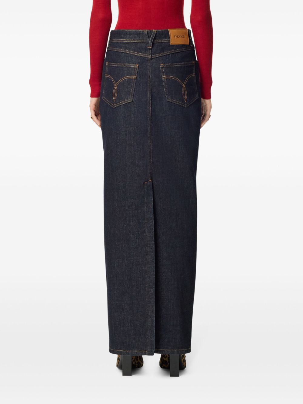 Versace VERSACE- Denim Long Skirt