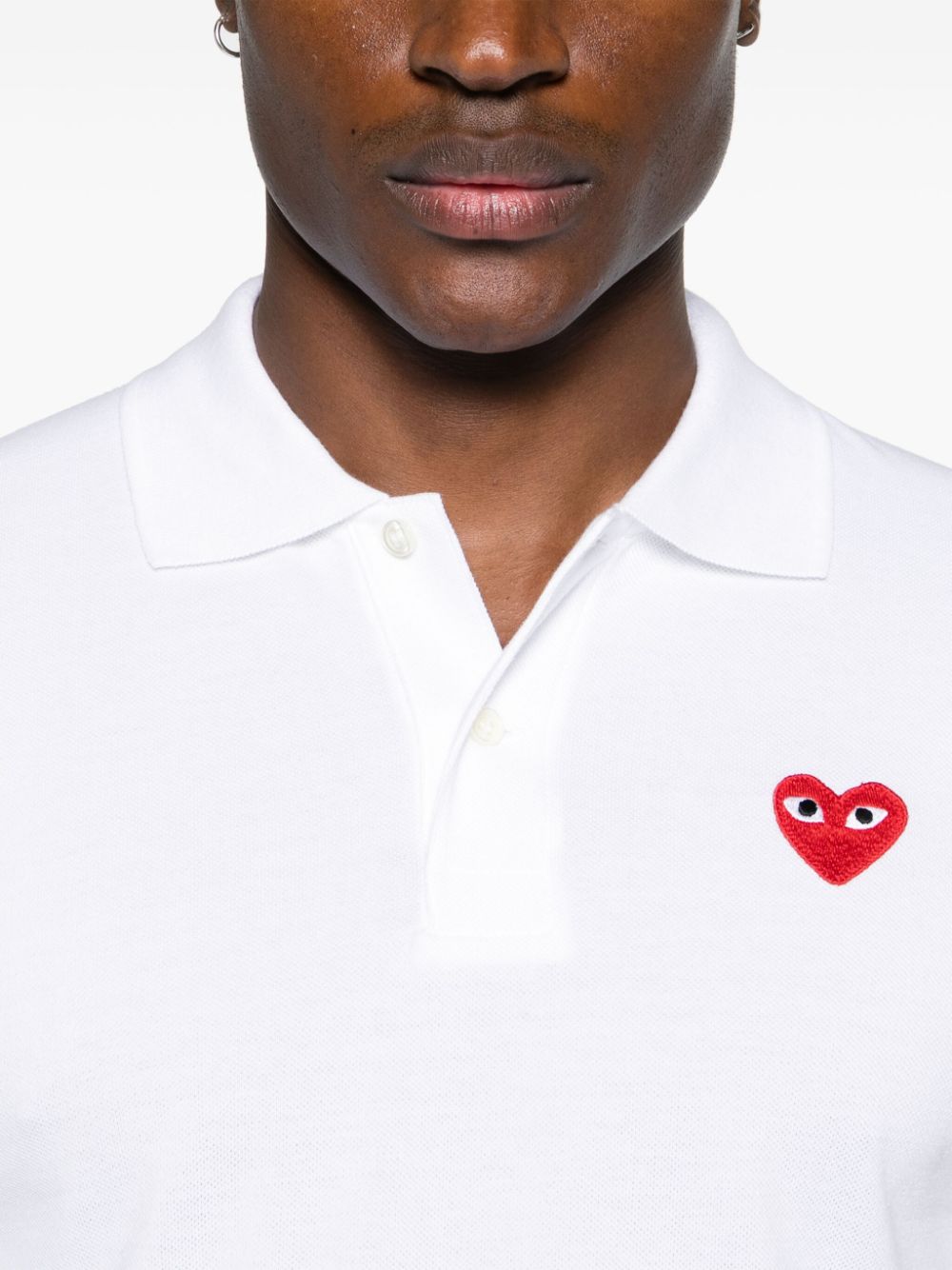 Comme Des Garçons Play COMME DES GARCONS PLAY- Logo Cotton Polo Shirt