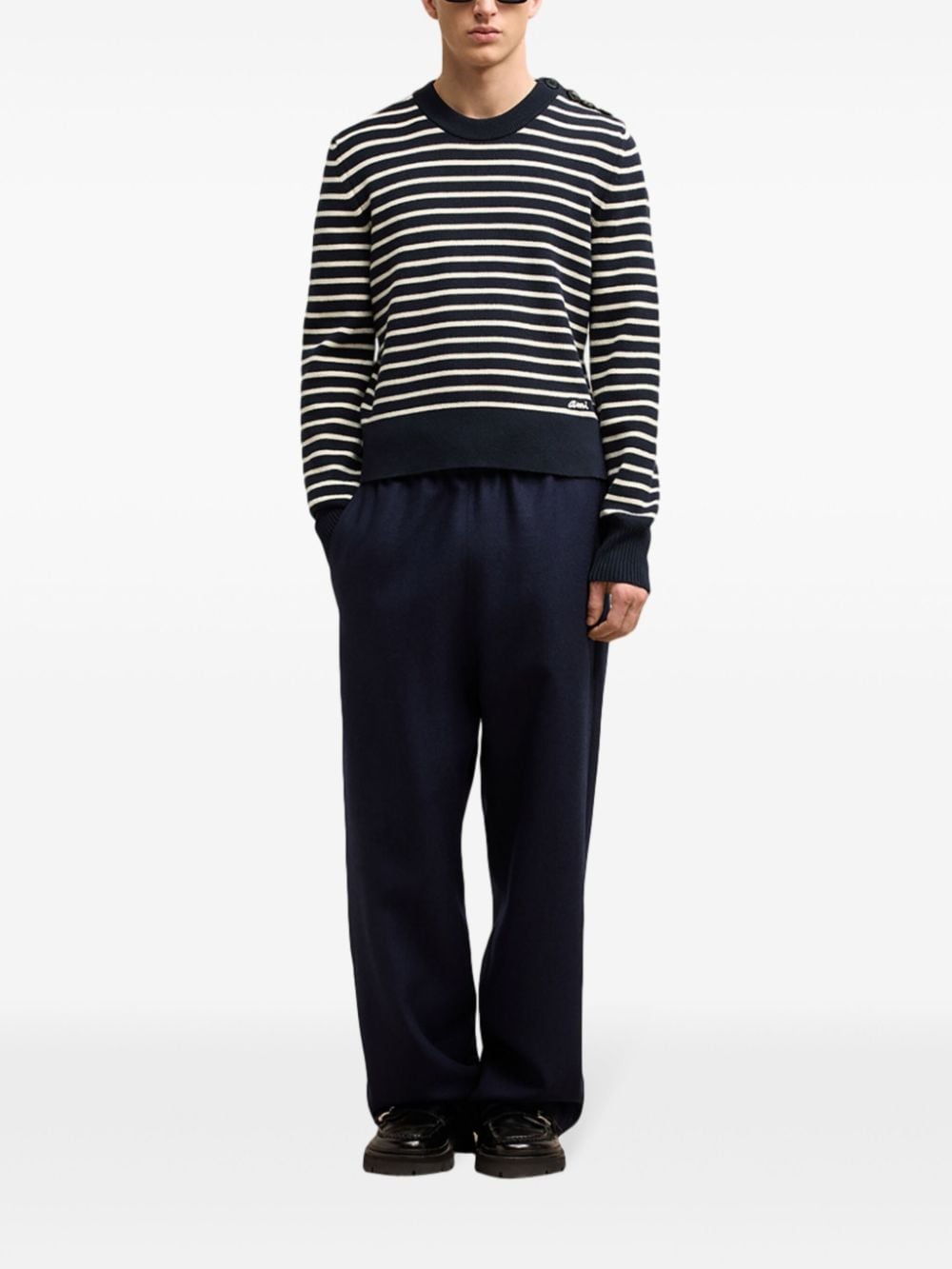 Ami Paris AMI PARIS- Wool And Cotton Blend Sailor Sweater