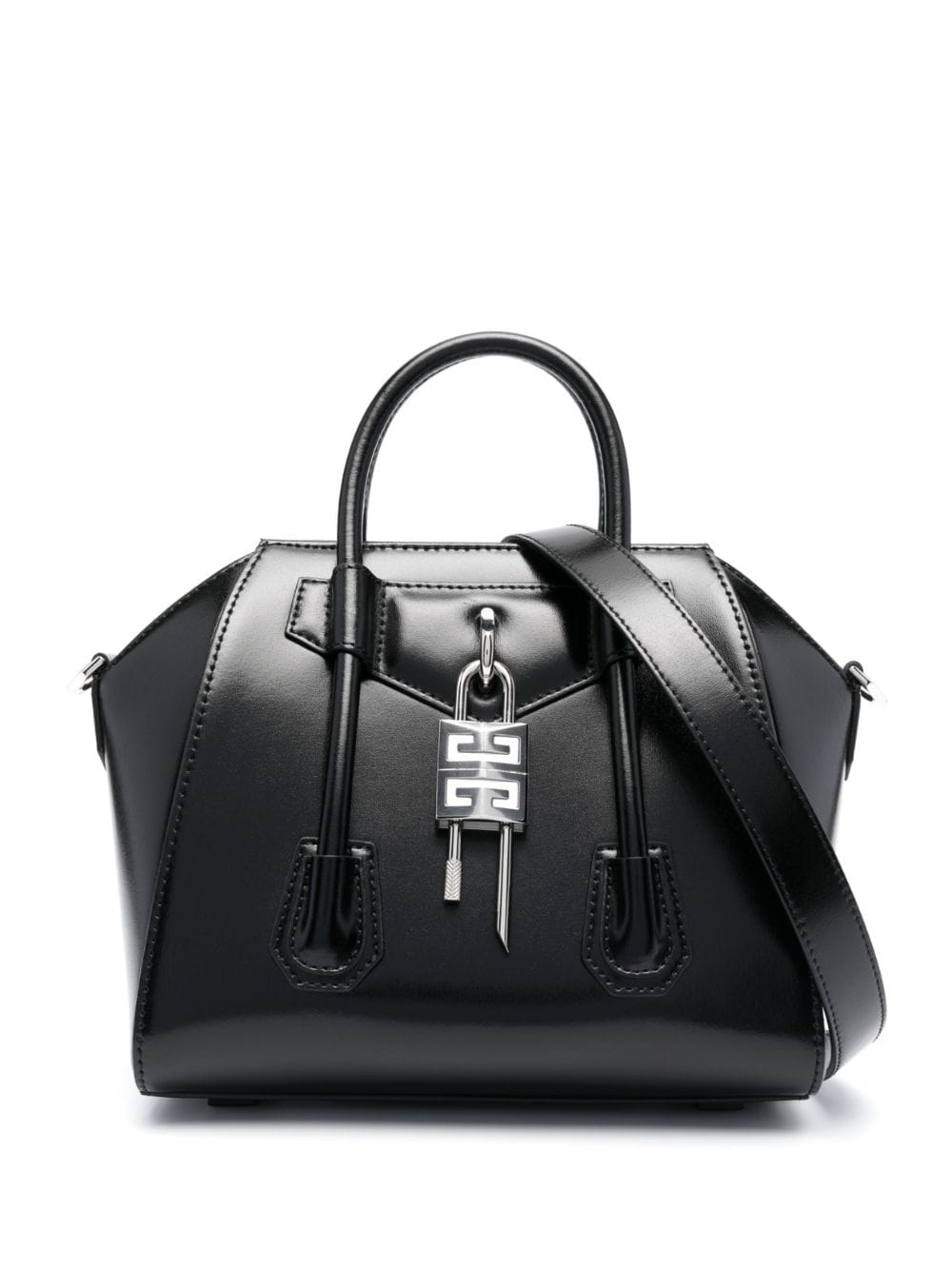 Givenchy GIVENCHY- Antigna Lock Mini Leather Handbag