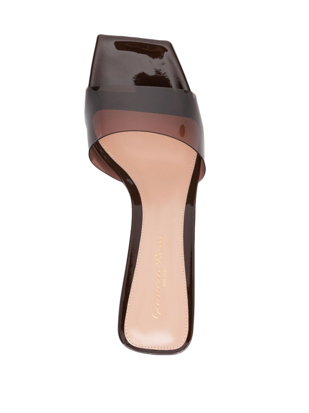 Gianvito Rossi GIANVITO ROSSI- Cosmic Patent Leather Heel Mules