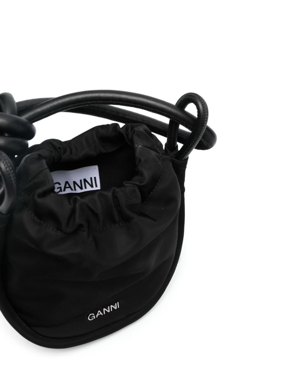 Ganni GANNI- Knot Small Recycled Nylon Bucket Bag