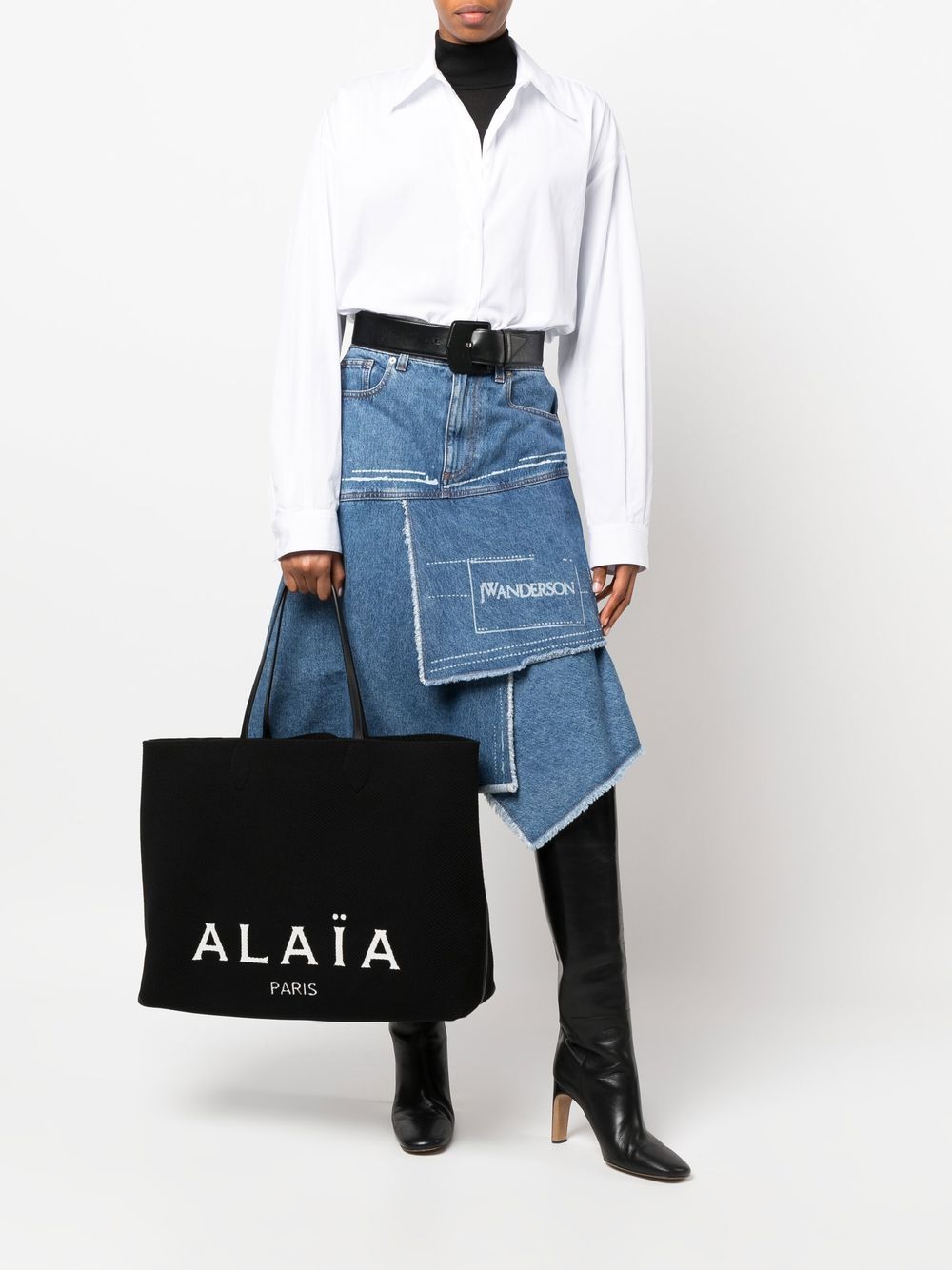 Alaïa ALAÏA- Logo Large Shopping Bag