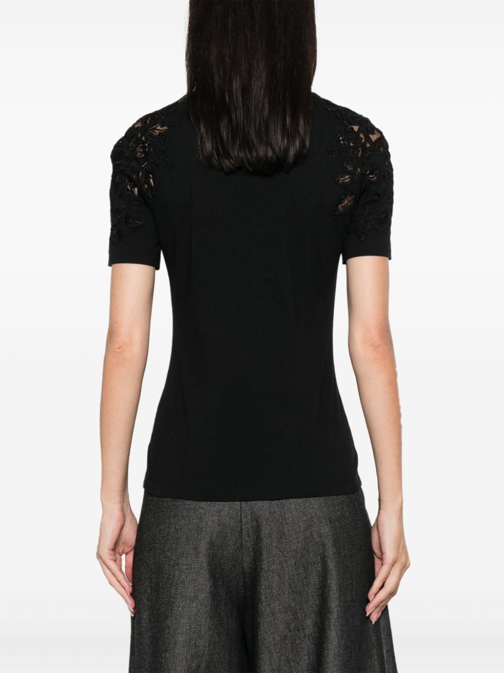 Ermanno Scervino ERMANNO SCERVINO- Embroidered Cotton T-shirt