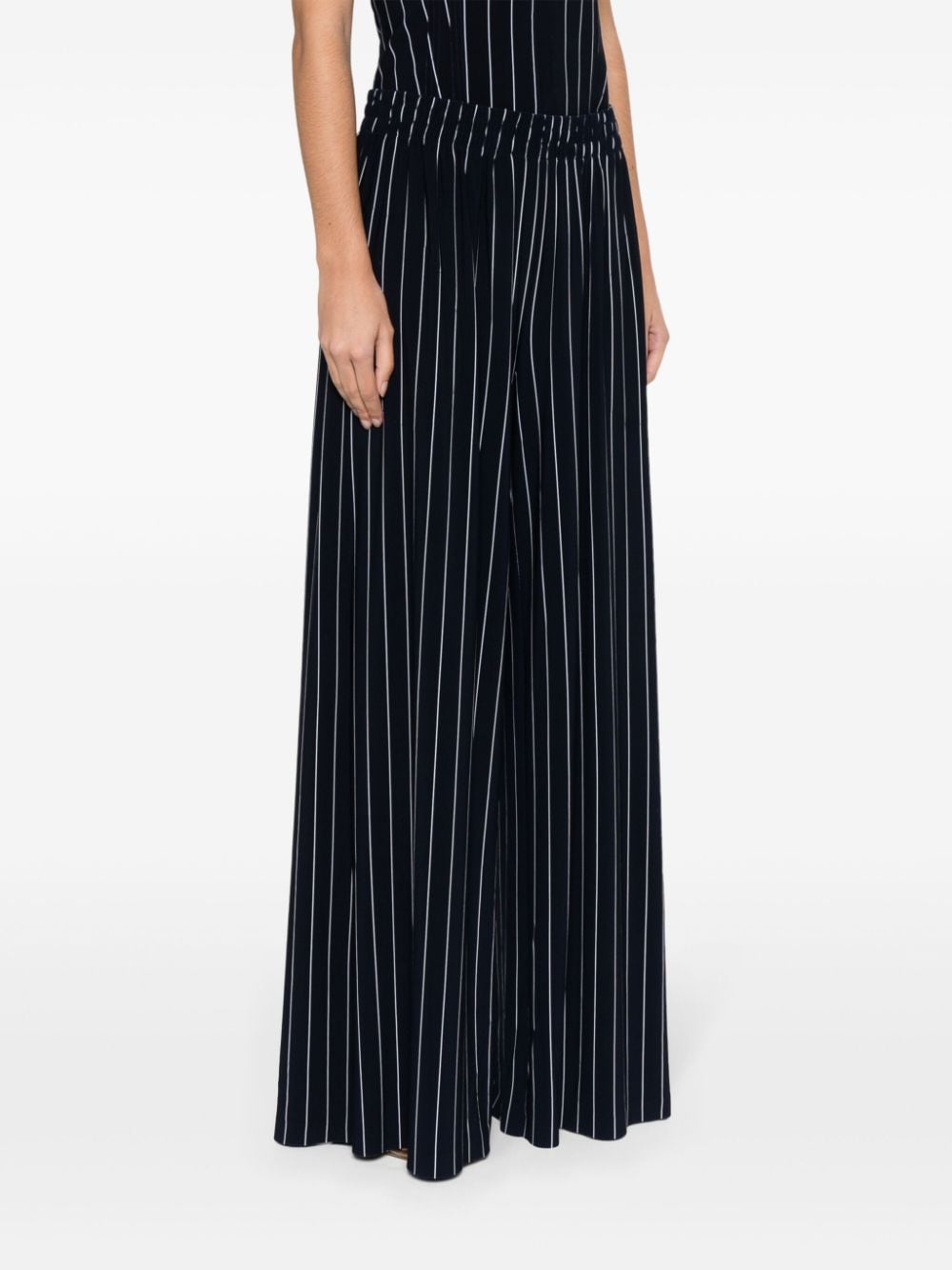 Norma Kamali NORMA KAMALI- Pinstripe Flared Trousers