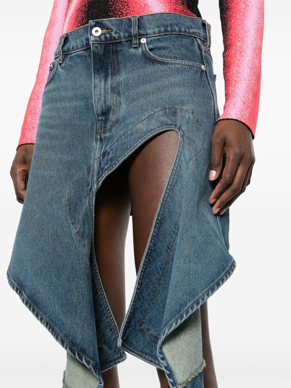 Y/Project Y/PROJECT- Evergreen Cut-out Denim Mini Skirt