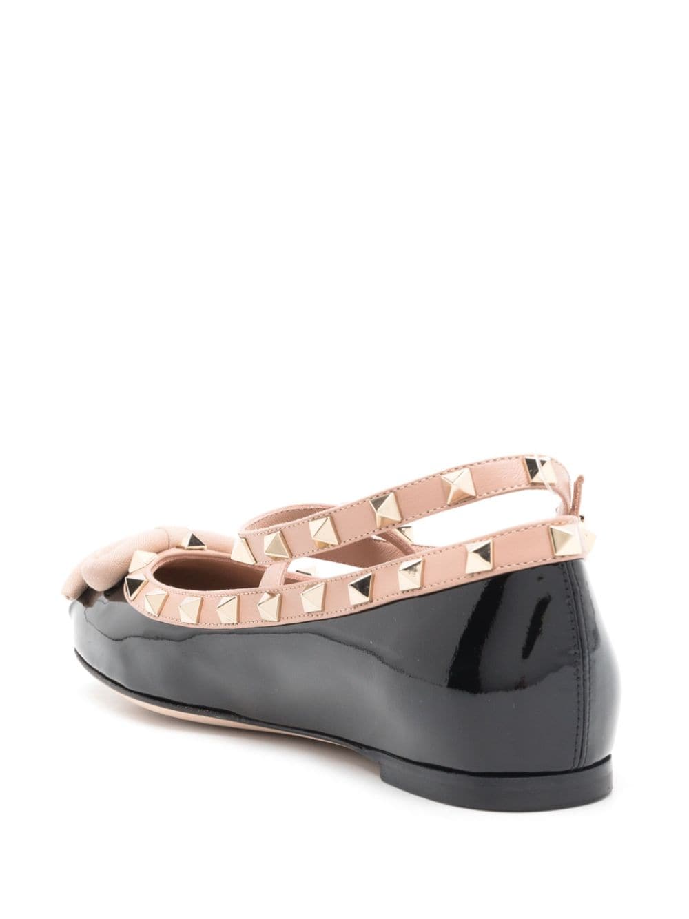 VALENTINO GARAVANI VALENTINO GARAVANI- Rockstud Patent Leather Ballet Flats