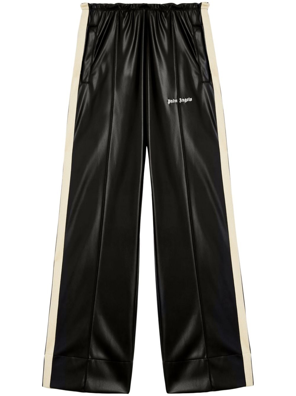 PALM ANGELS PALM ANGELS- Logo Leather Effect Track Pants