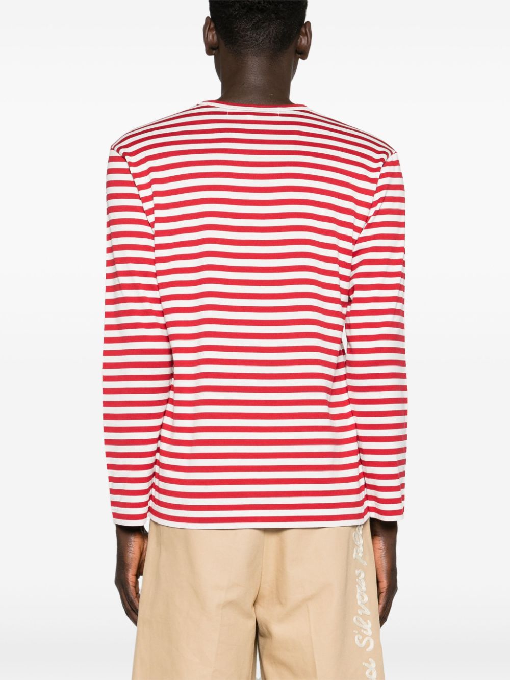 Comme Des Garçons Play COMME DES GARCONS PLAY- Logo Striped Cotton T-shirt