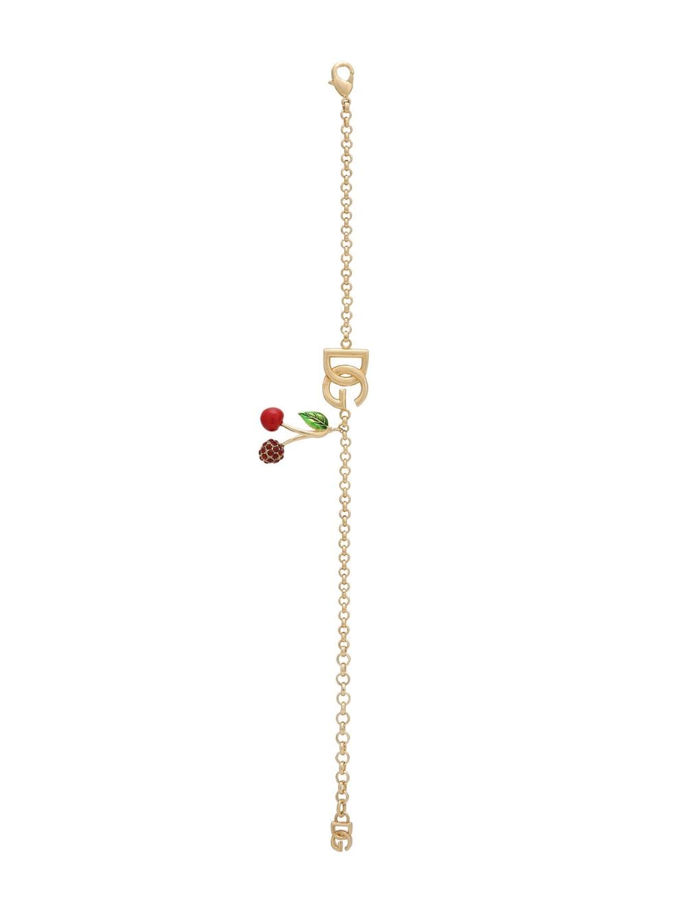 Dolce & Gabbana DOLCE & GABBANA- Bracelet With Cherries Charms And Dg Logo