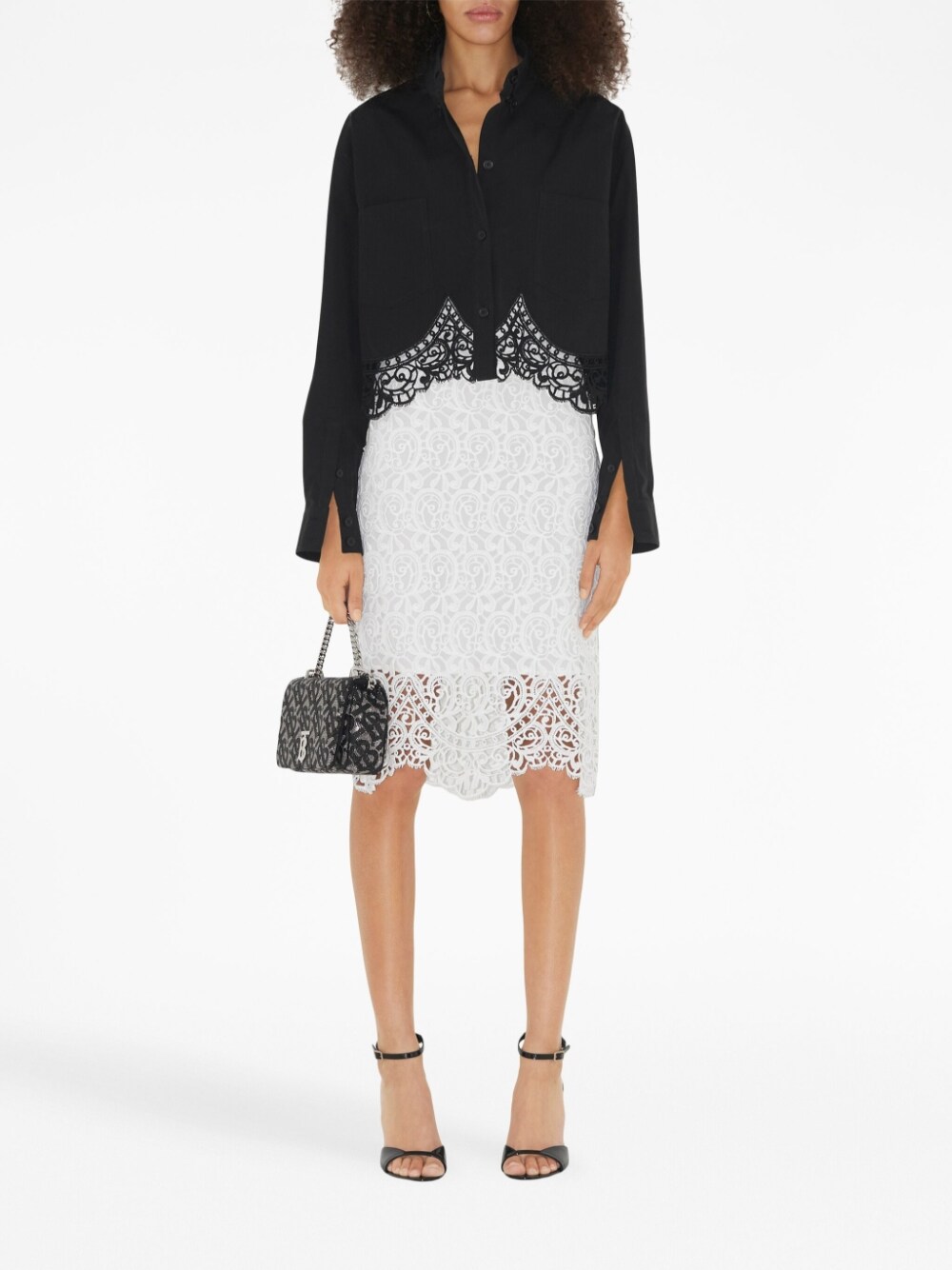 Burberry BURBERRY- Lace Midi Skirt