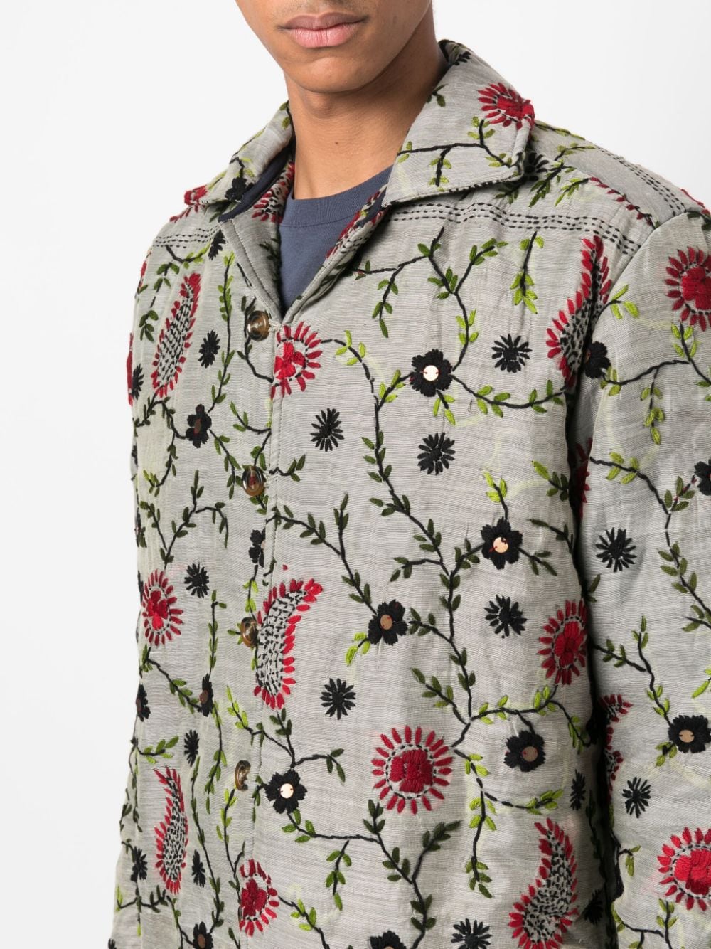 Baziszt BAZISZT- Ariana Floral-embroidery Jacket