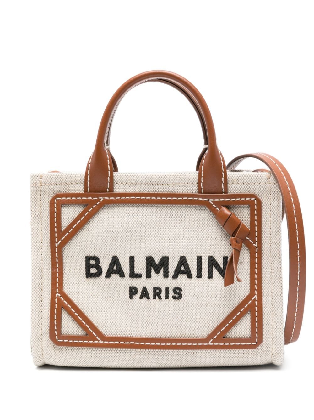 Balmain BALMAIN- B-army Mini Canvas And Leather Trims Tote Bag