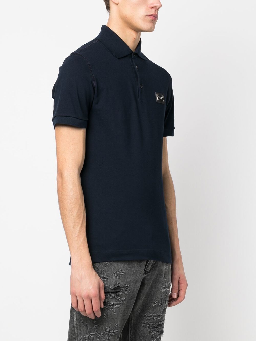 Dolce & Gabbana DOLCE & GABBANA- Logo Cotton Polo Shirt