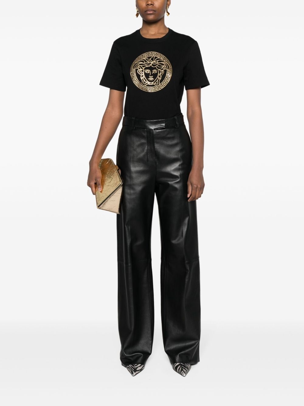 Versace VERSACE- Logo Cotton T-shirt