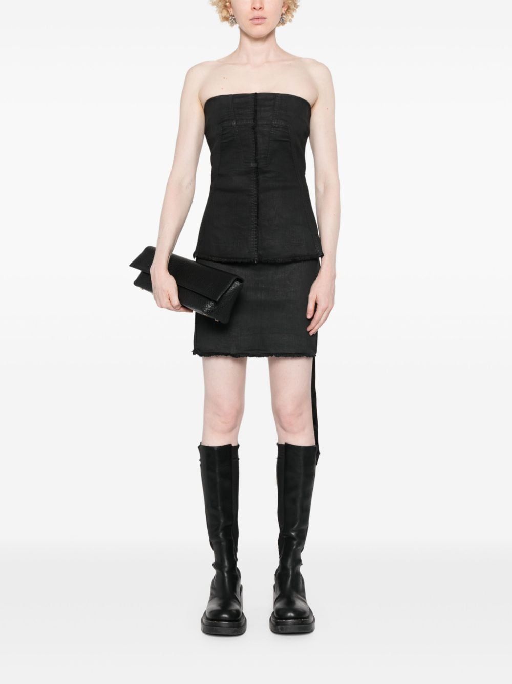 Rick Owens Drkshdw RICK OWENS DRKSHDW- Denim Mini Skirt