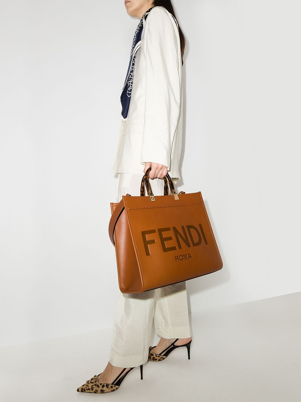 FENDI FENDI- Sunshine Medium Leather Tote