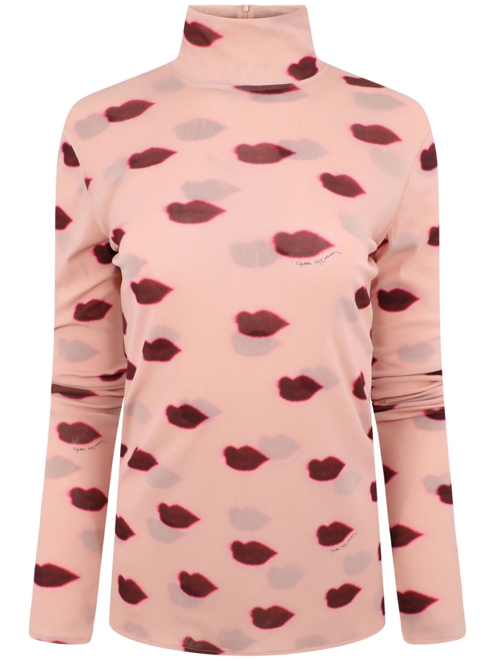 Stella McCartney STELLA MCCARTNEY- Lips Print High-neck Top