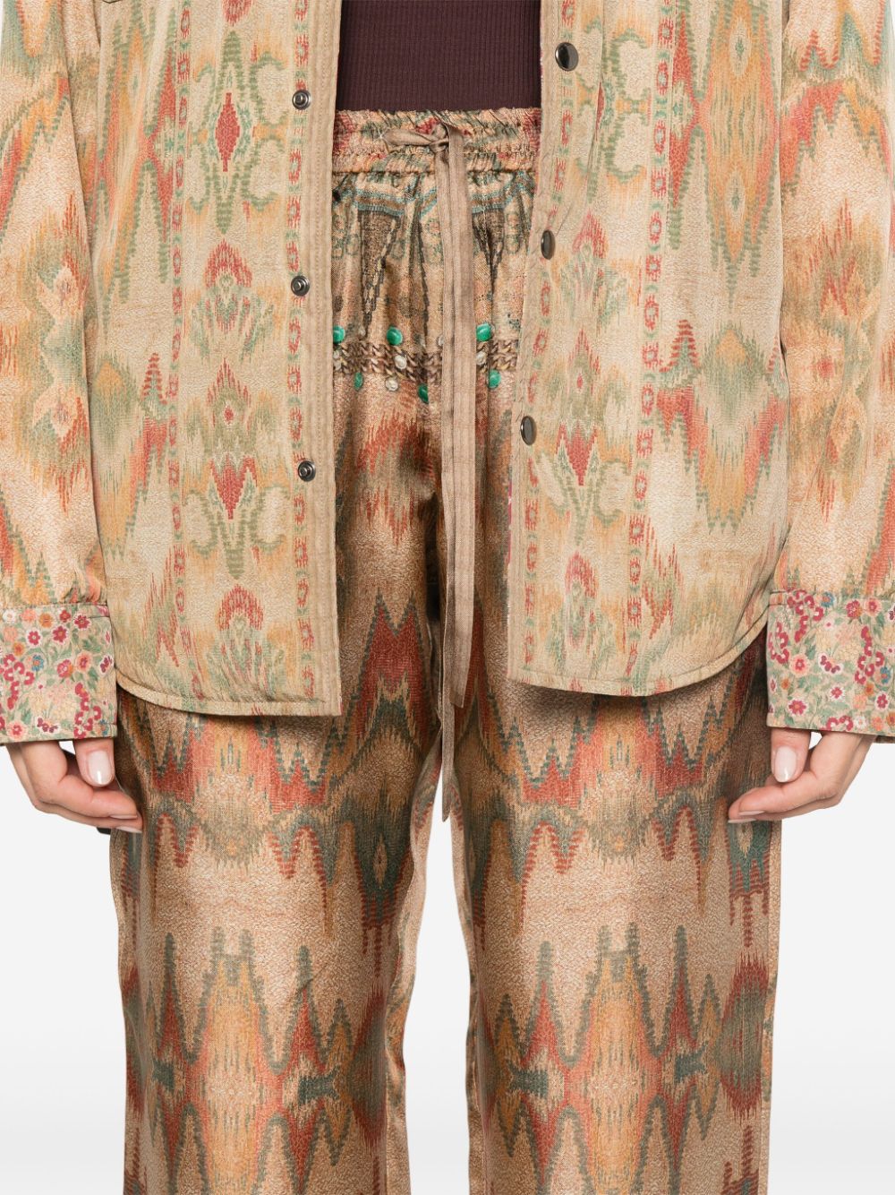 Pierre-Louis Mascia PIERRE-LOUIS MASCIA- Printed Silk Trousers