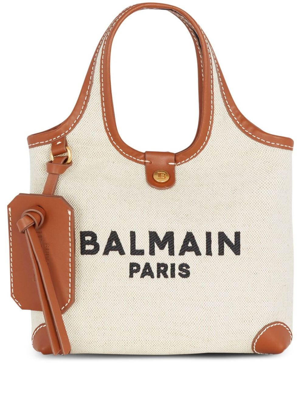 Balmain BALMAIN- B-army Mini Canvas And Leather Handbag