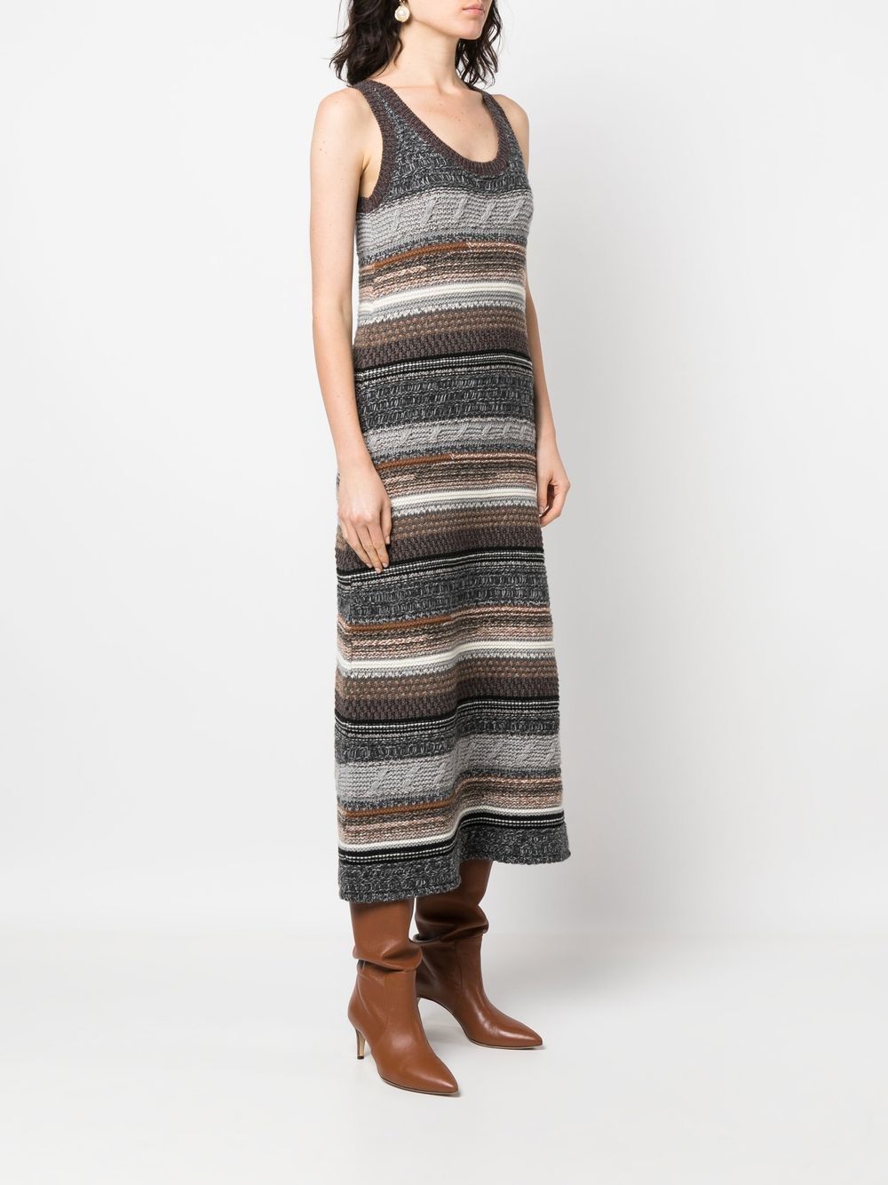 Chloé CHLOÉ- Silk Blend Cotton Sleeveless Long Dress