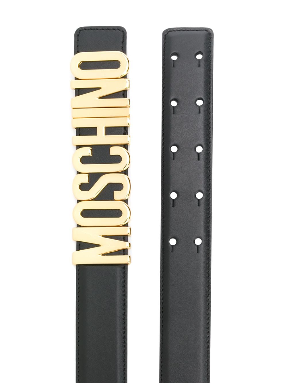 Moschino MOSCHINO- Leather Belt With Logo