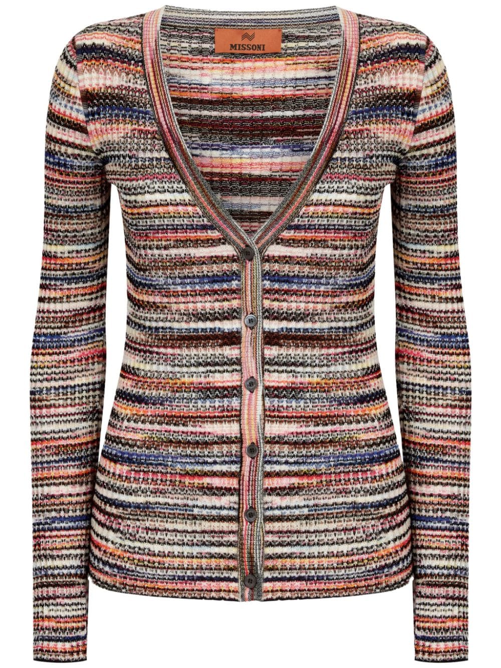 Missoni MISSONI- V-necked Striped Cardigan