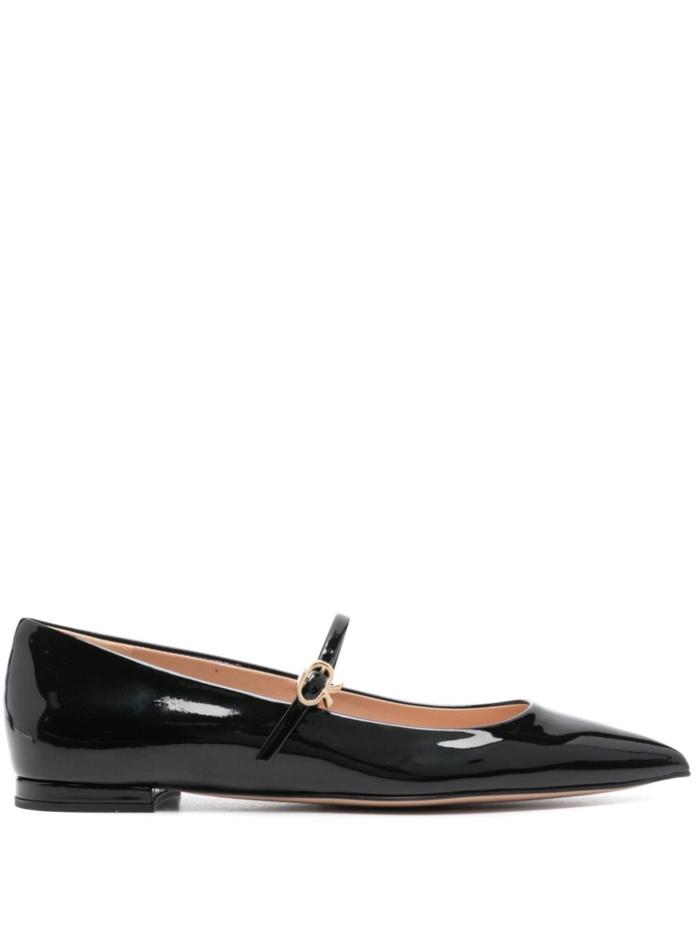 Gianvito Rossi GIANVITO ROSSI- Ribbon Jane Patent Leather Ballet Flats