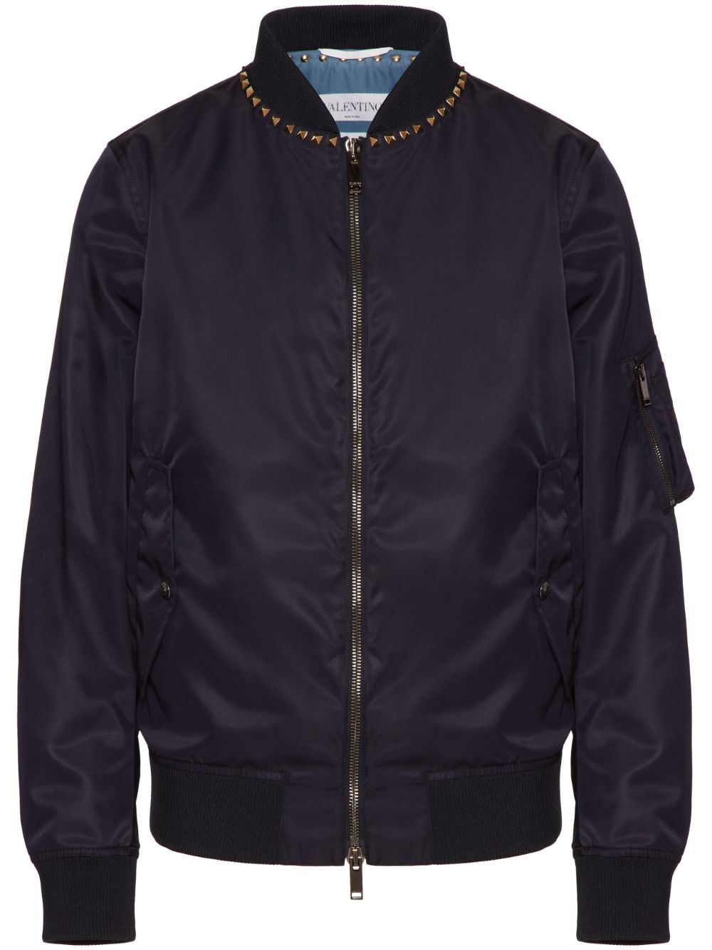 Valentino VALENTINO- Rockstud Untitled Nylon Bomber Jacket