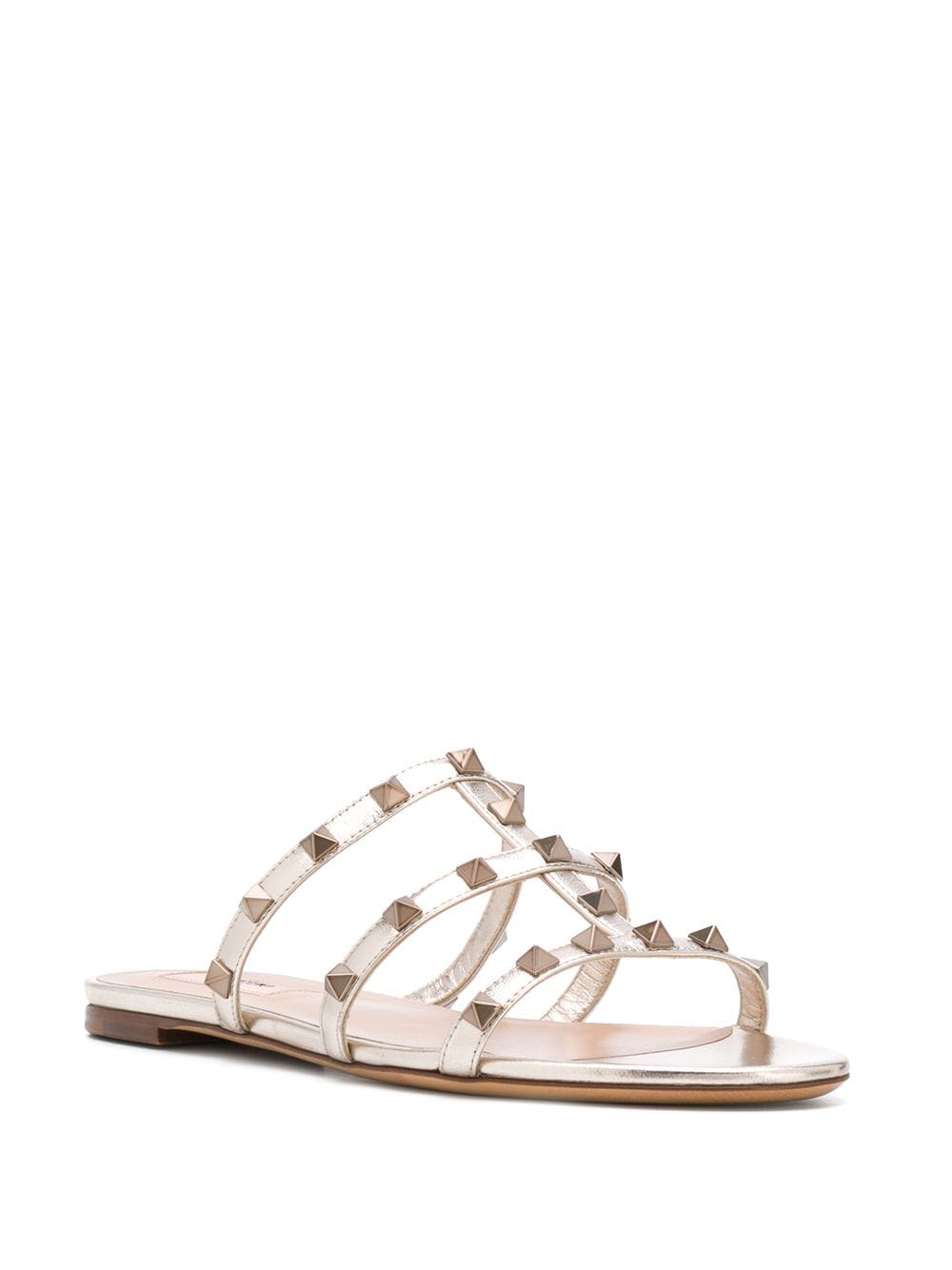 VALENTINO GARAVANI VALENTINO GARAVANI- Rockstud Leather Flat Sandals