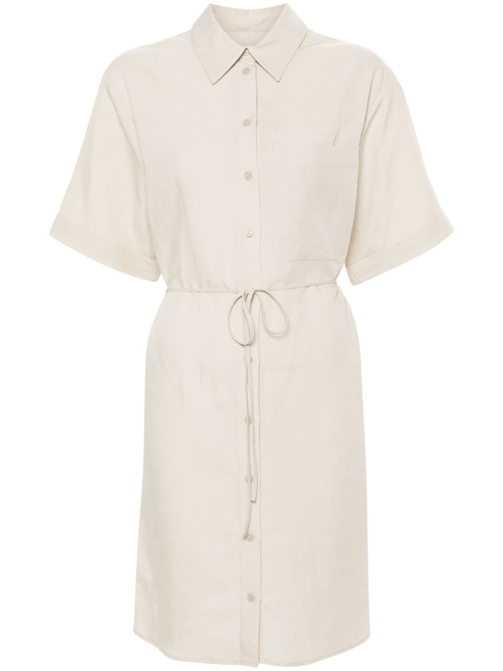 Calvin Klein CALVIN KLEIN- Linen Blend Relaxed Shirt Dress