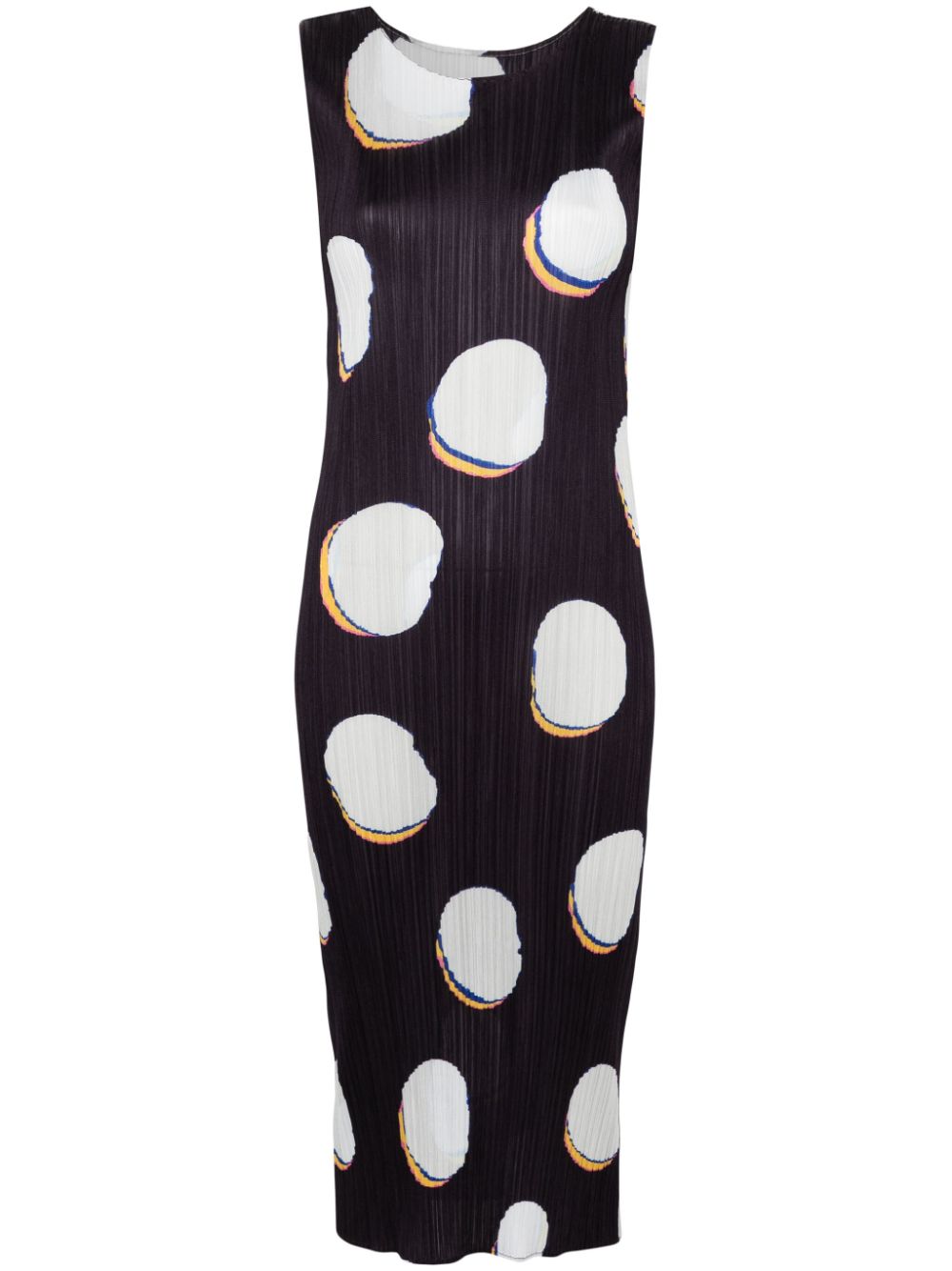 Pleats Please Issey Miyake PLEATS PLEASE ISSEY MIYAKE- Polka Dot Pleated Long Dress