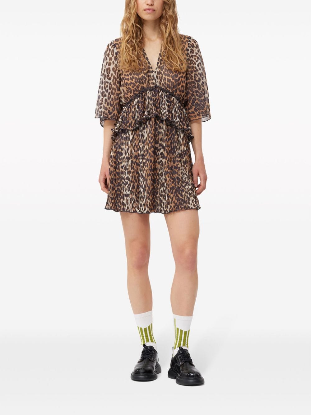 Ganni GANNI- Leopard Print Mini Dress