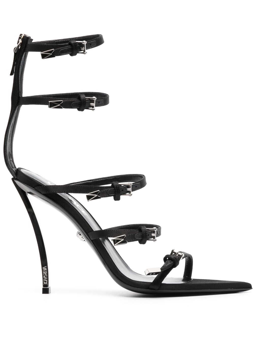 Versace VERSACE- Leather Heel Sandals