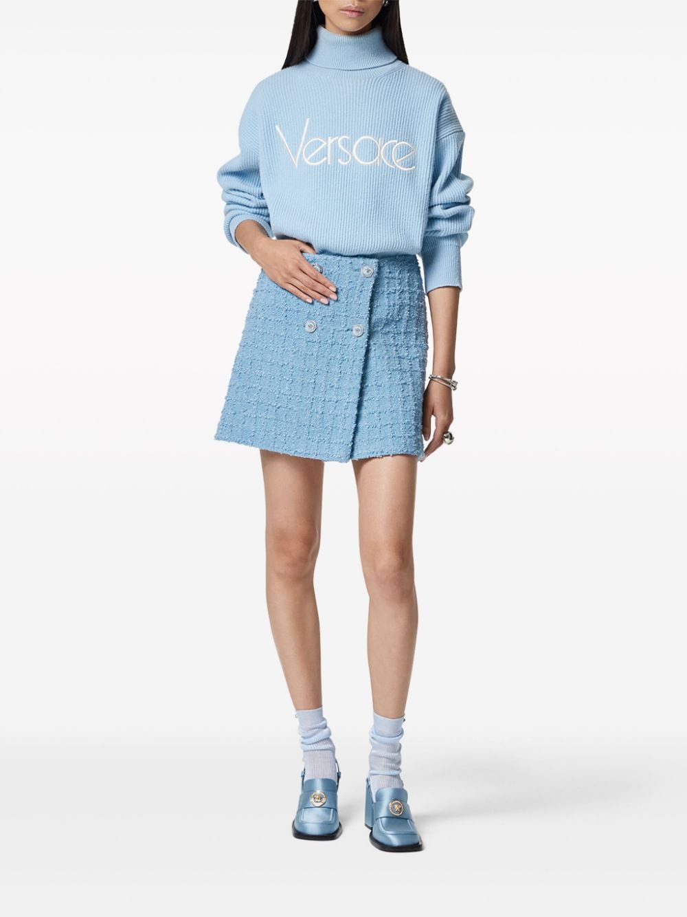 Versace VERSACE- Tweed Mini Skirt
