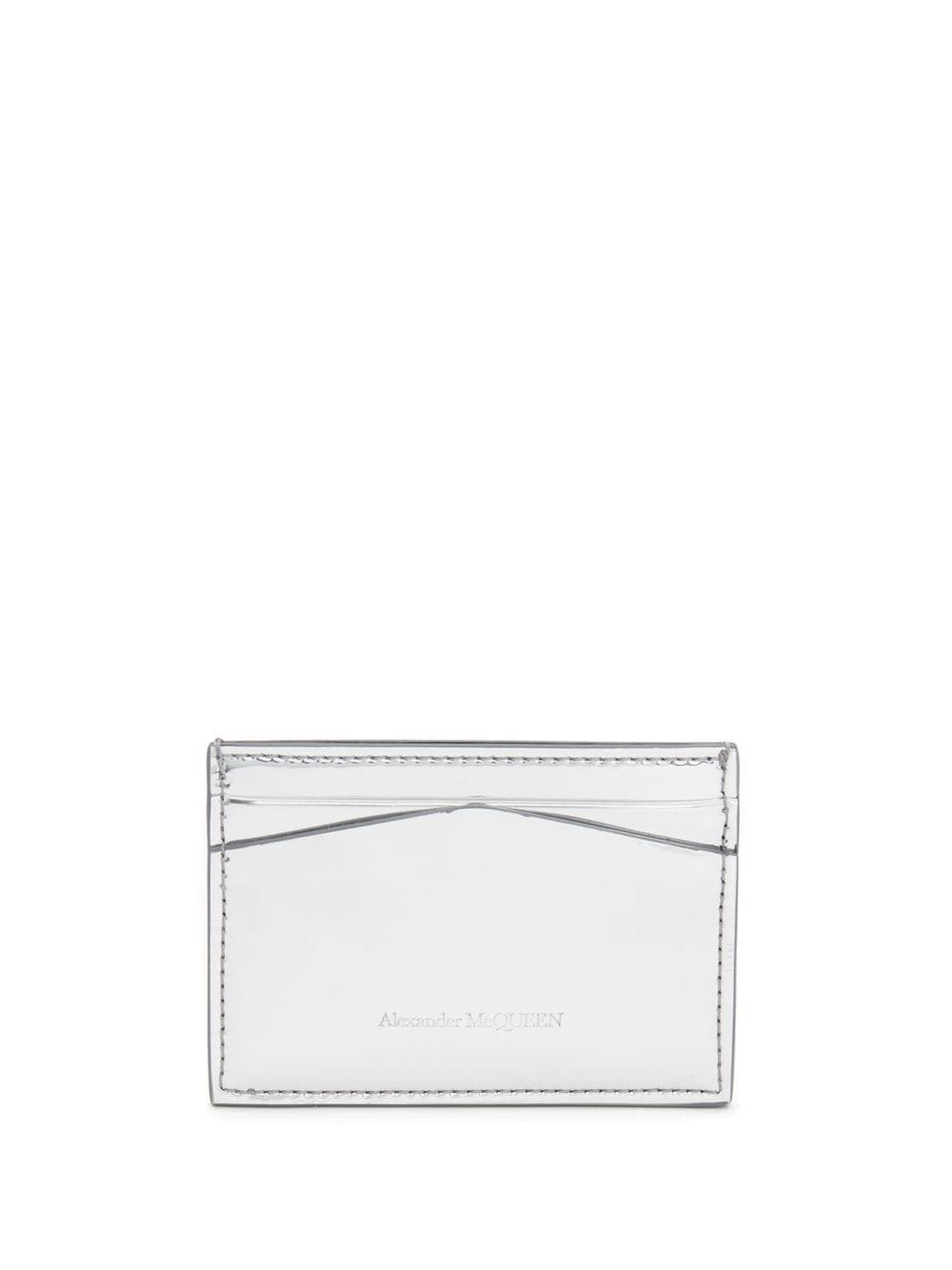 Alexander McQueen ALEXANDER MCQUEEN- Skull Metallic Leather Credit Card Case