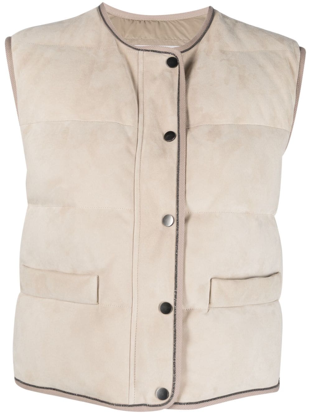 Brunello Cucinelli BRUNELLO CUCINELLI- Leather Padded Vest