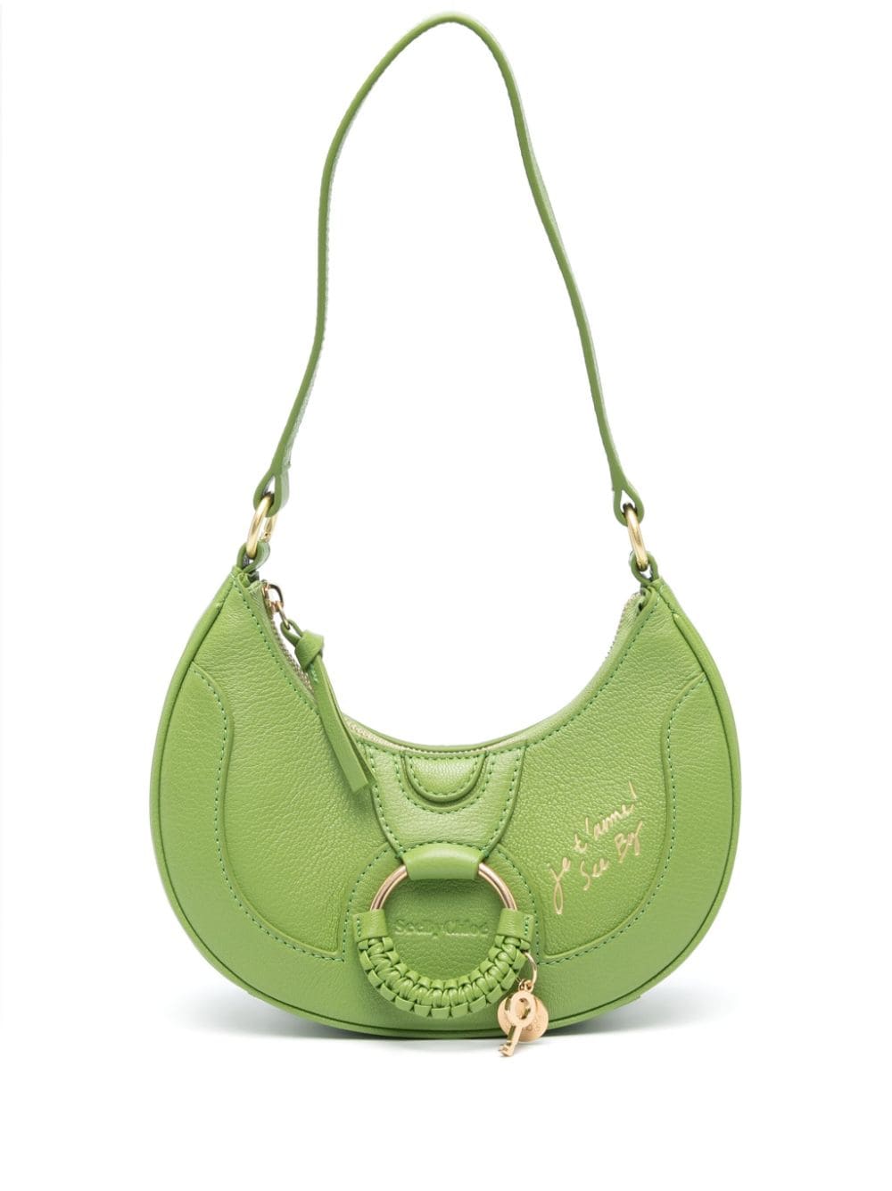 See By Chloé SEE BY CHLOÉ- Hana Half-moon Leather Shoulder Bag