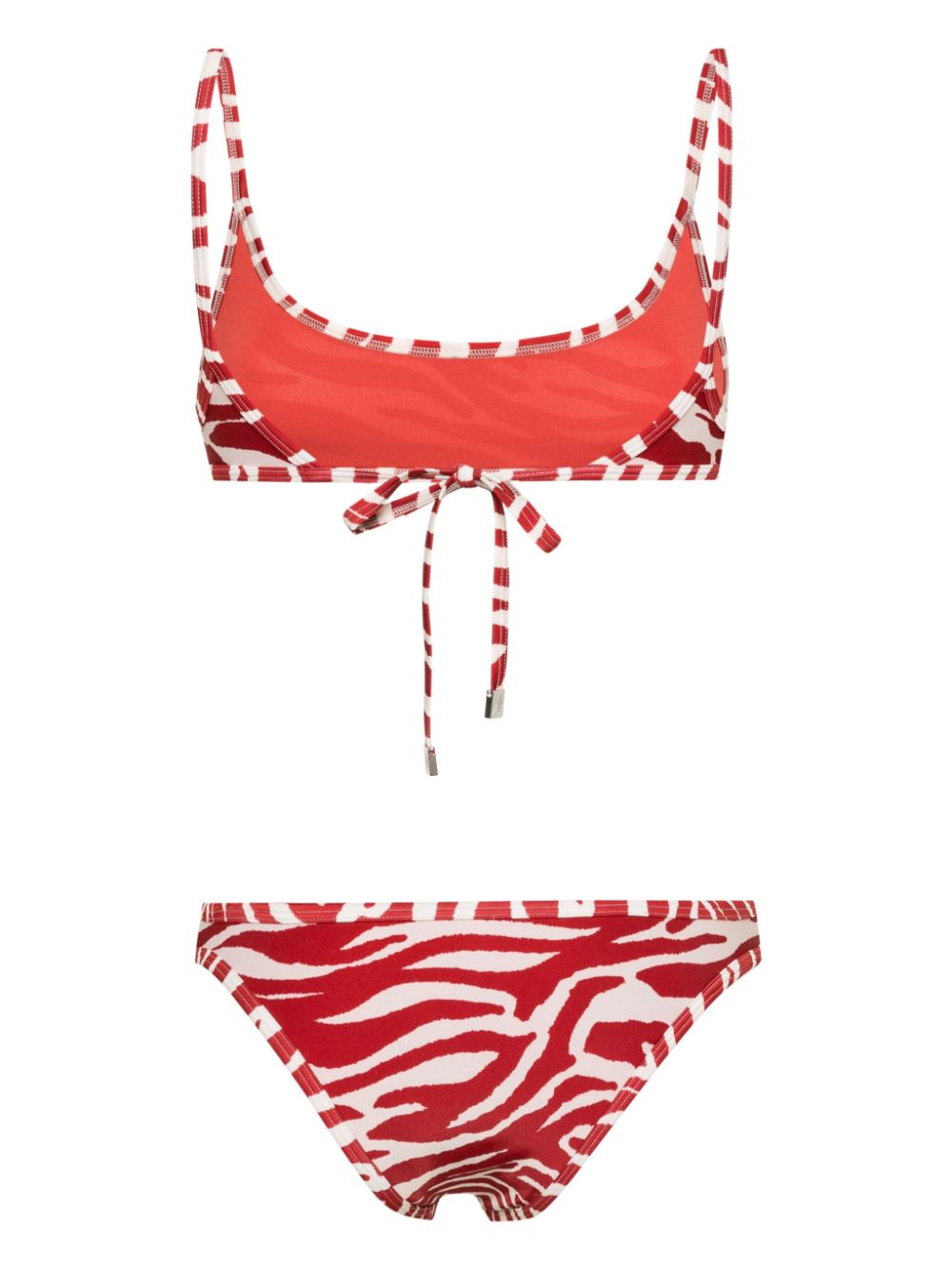 The Attico THE ATTICO- Zebra Print Bikini Set