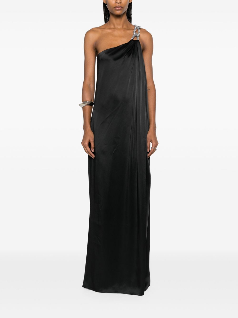 Stella McCartney STELLA MCCARTNEY- Crystal One-shoulder Long Dress