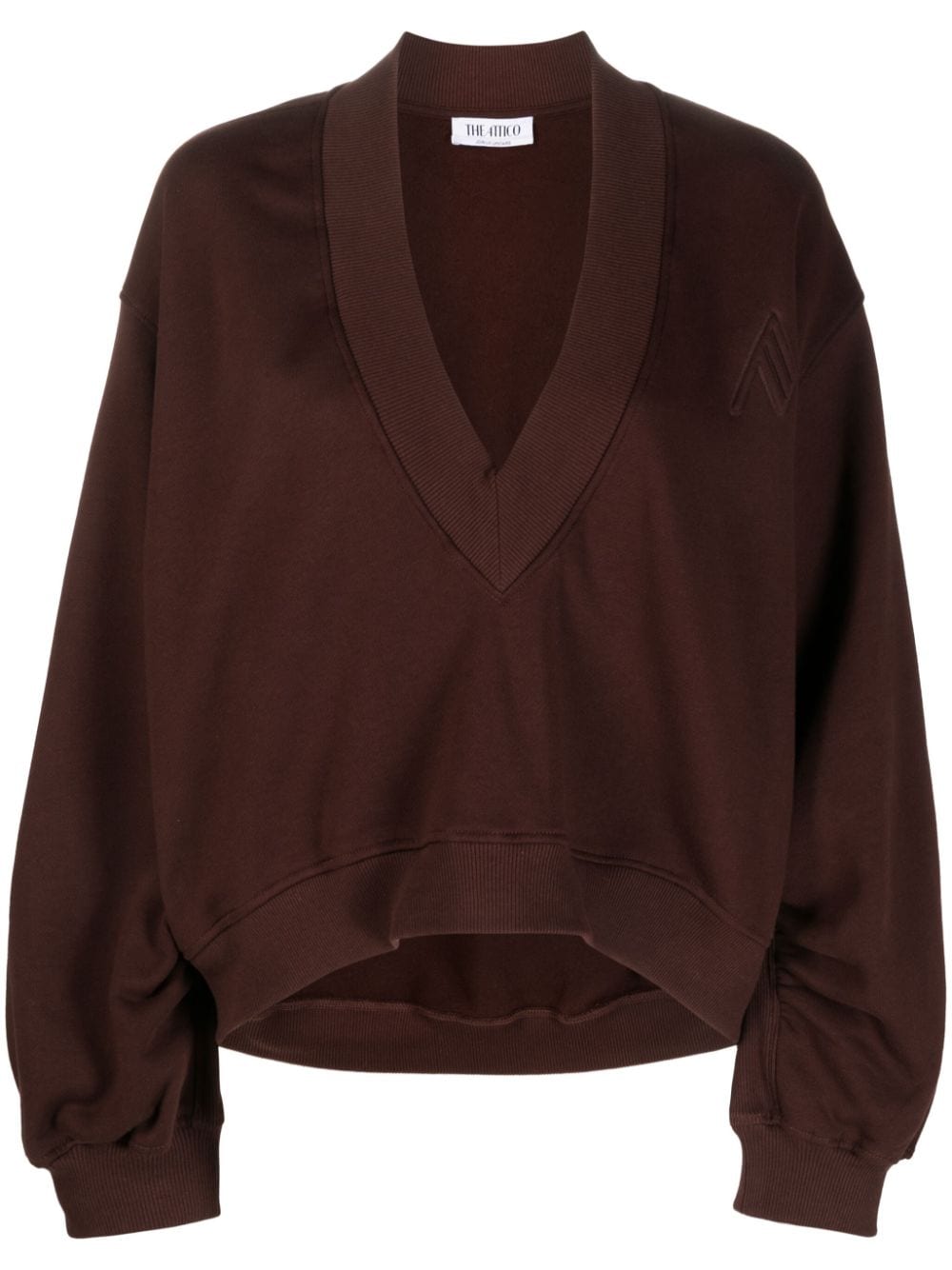 The Attico THE ATTICO- V-neck Fleece Sweatshirt