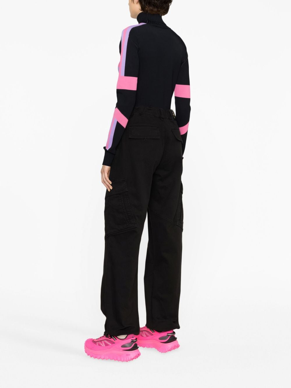 Versace Jeans Couture VERSACE JEANS COUTURE- Logo-jacquard Rollneck Jumper