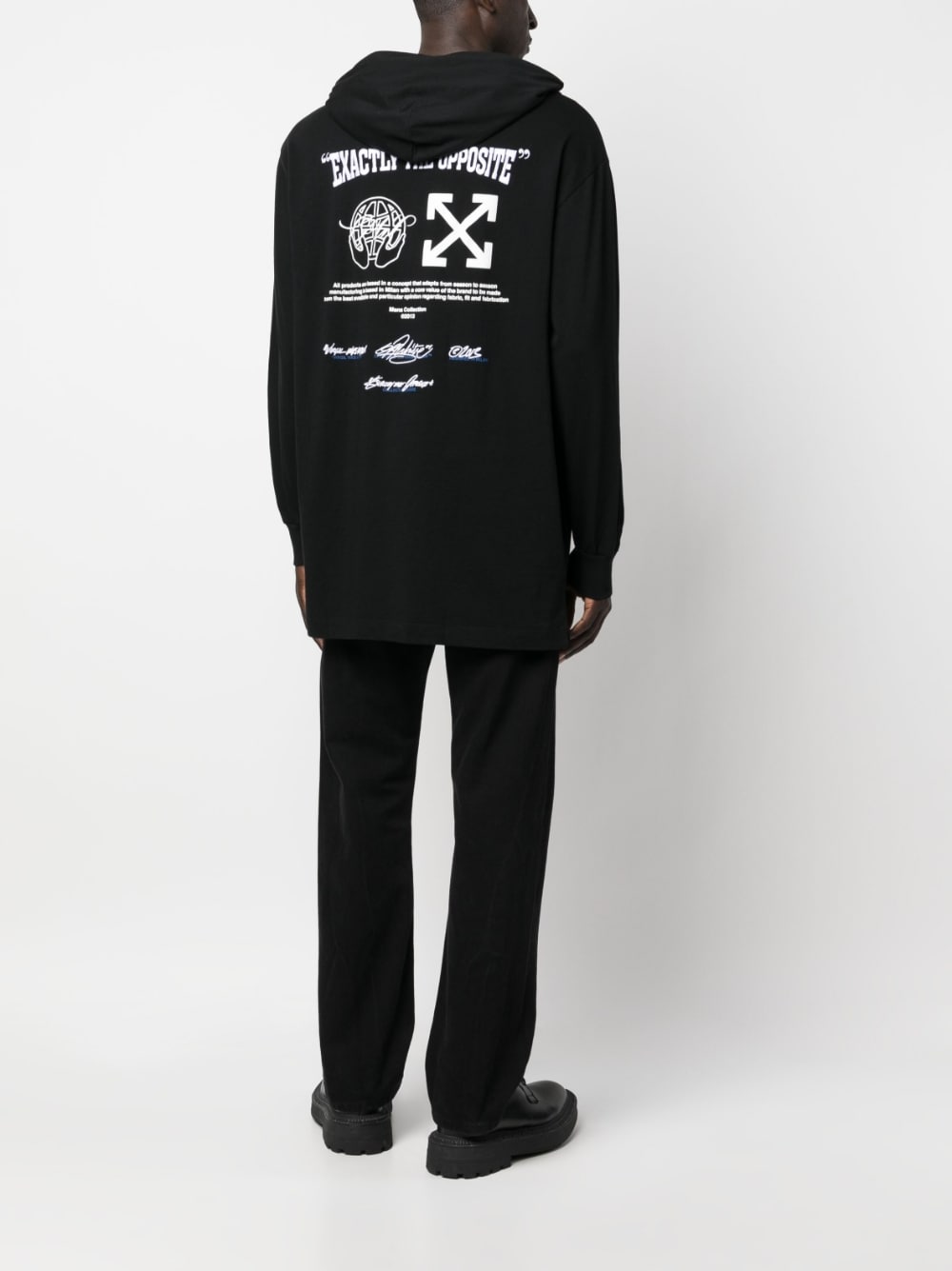 OFF-WHITE OFF-WHITE- Logo Cotton Hoodie