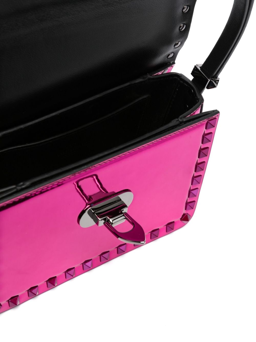 VALENTINO GARAVANI VALENTINO GARAVANI- Rockstud Patent Leather Shoulder Bag