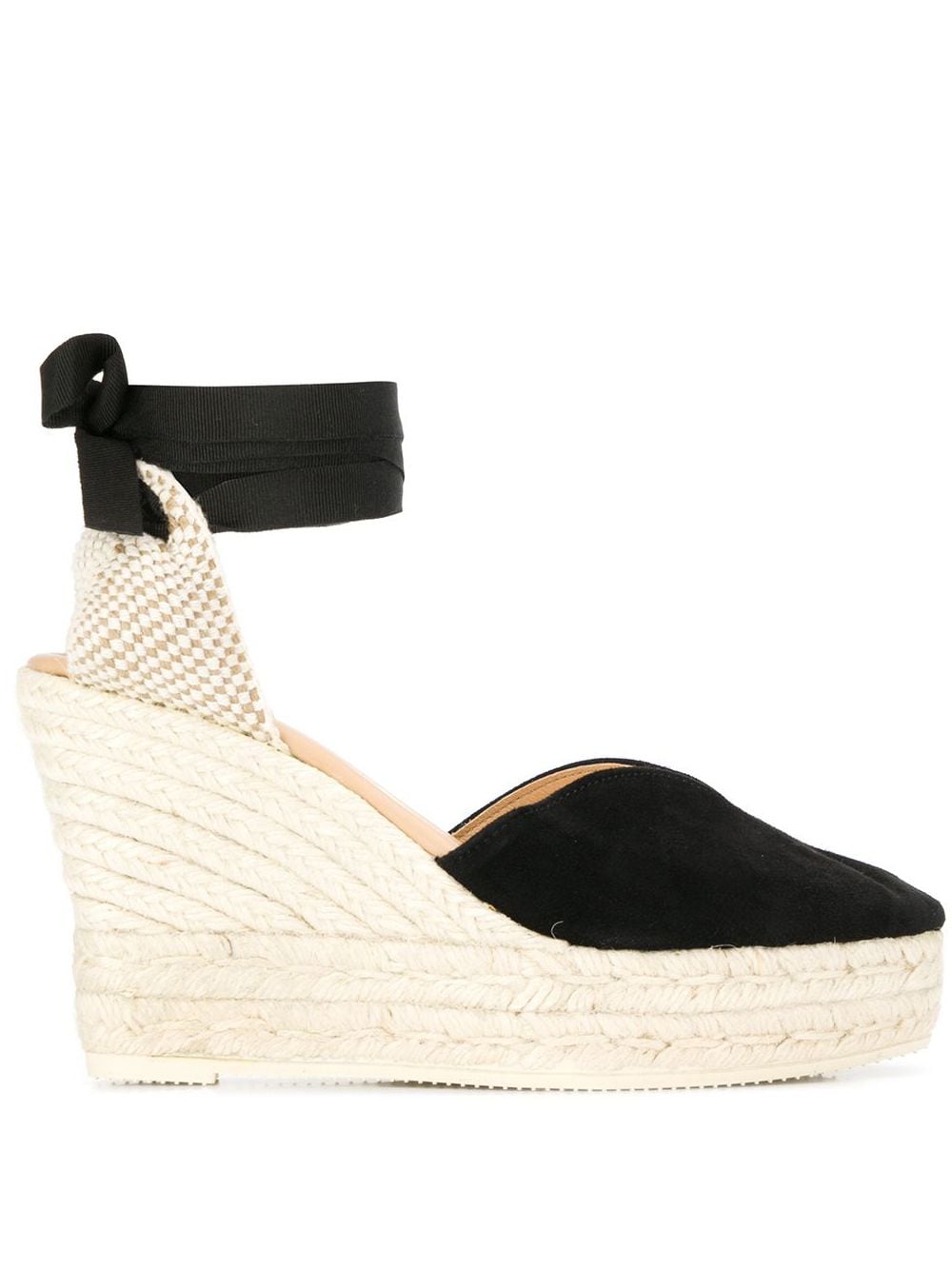 Manebi MANEBI- Hamptons Suede Heart-shaped Wedge Espadrilles