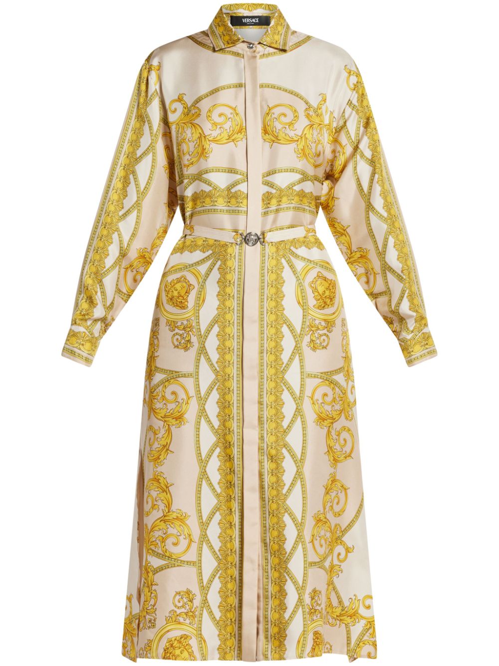 Versace VERSACE- Barocco Print Silk Shirt Dress