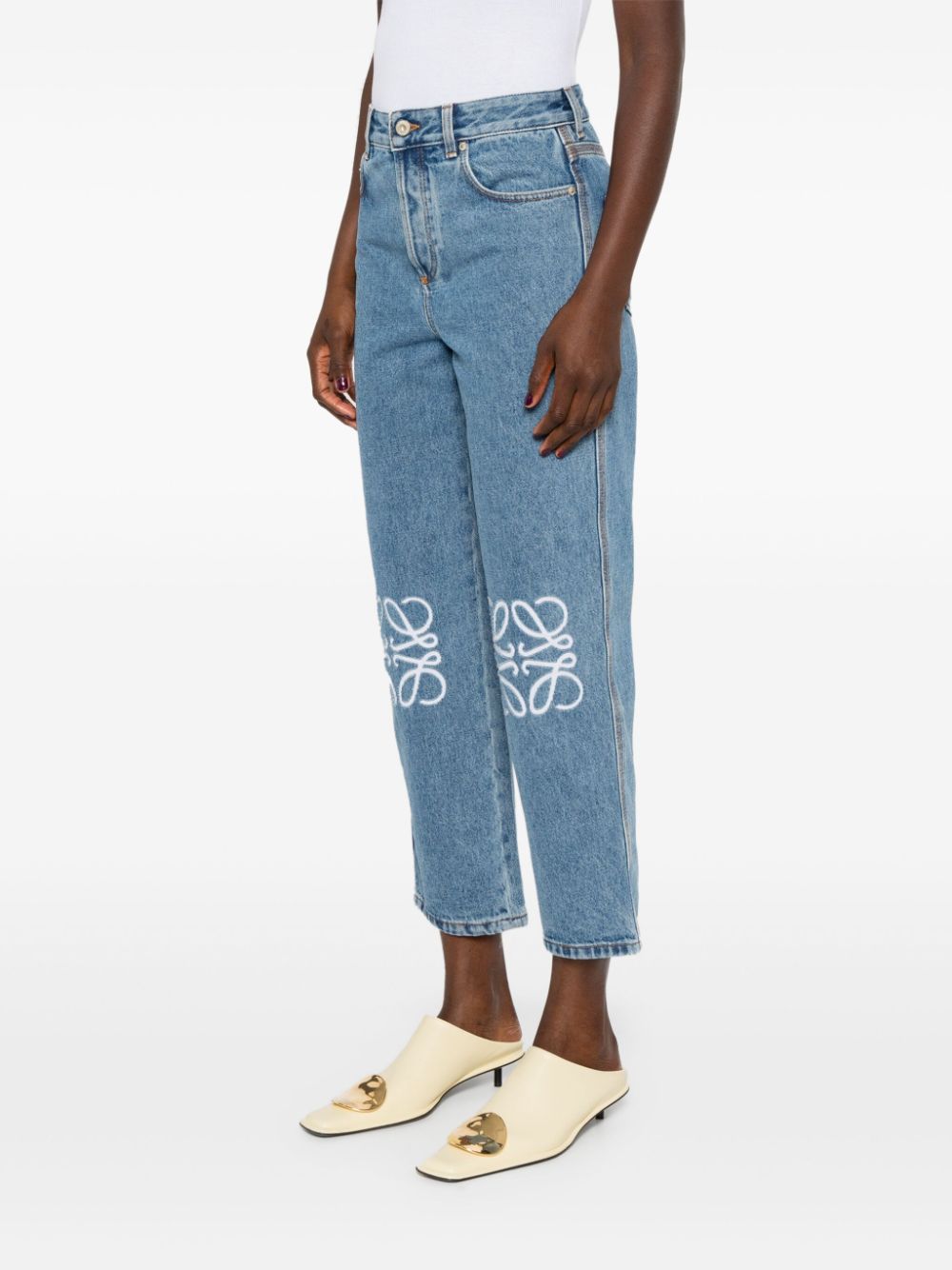 Loewe LOEWE- Anagram Cropped Denim Jeans